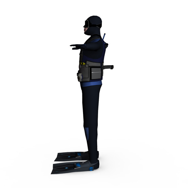 3d scuba diver 01 - Scuba Diver 01 by ignisfatuus